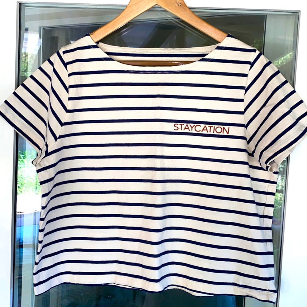 Madewell Staycation Striped Boxy Tee